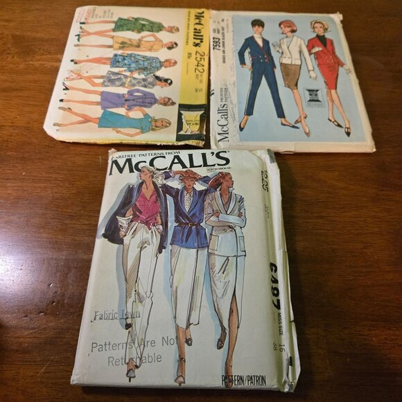 Womens sewing pattern mixed lot vintage 60s/70s skirt, dress, jacket unverified - Picture 2 of 5